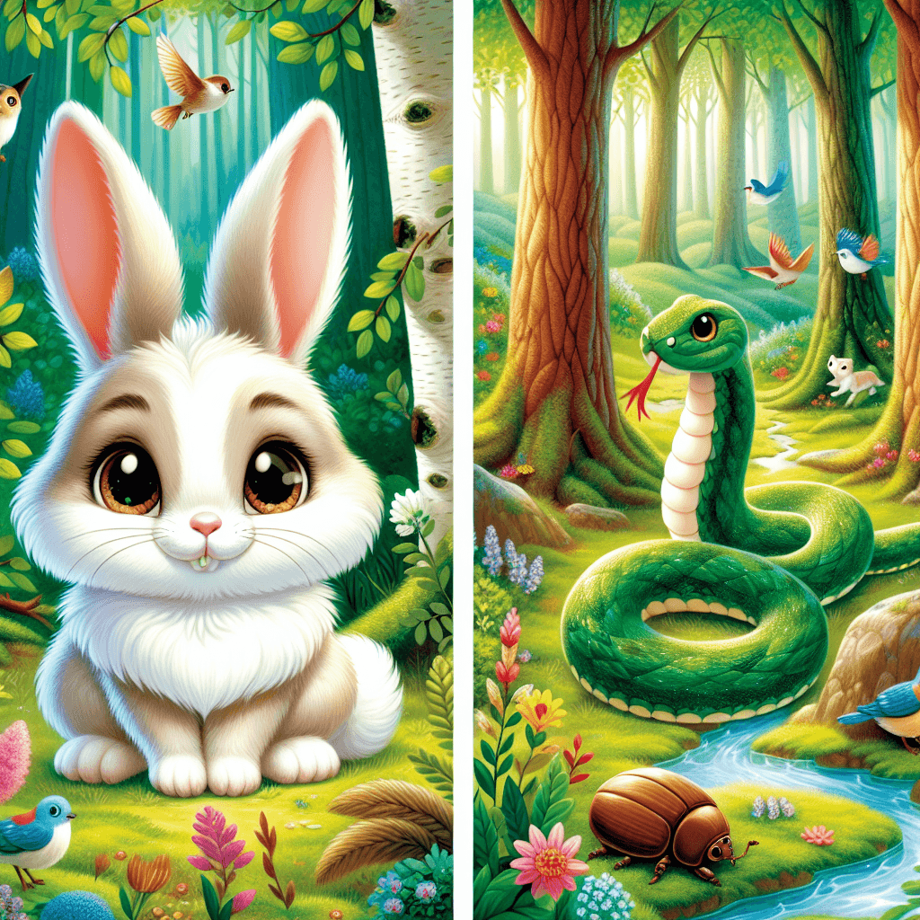 숲속에 사는 작은 토끼의 모험이야기